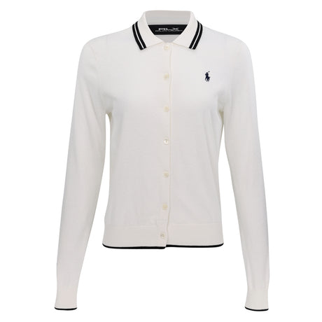 Women's Cotton - Blend Polo - Collar Cardigan - Fairway Styles