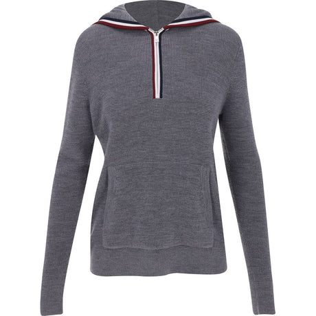 Women's Waffle Stitch Merino Wool Hooded Midlayer - Fairway Styles