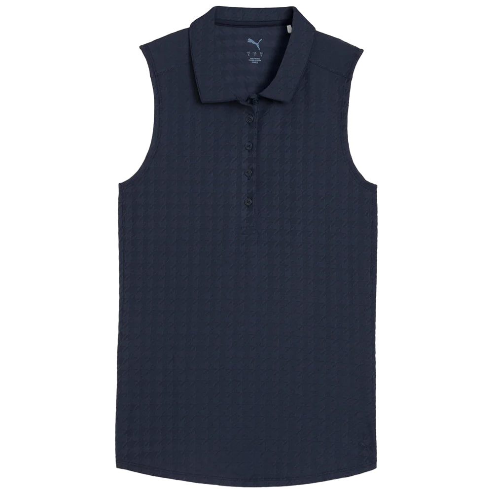 Women's Houndstooth Sleeveless Polo