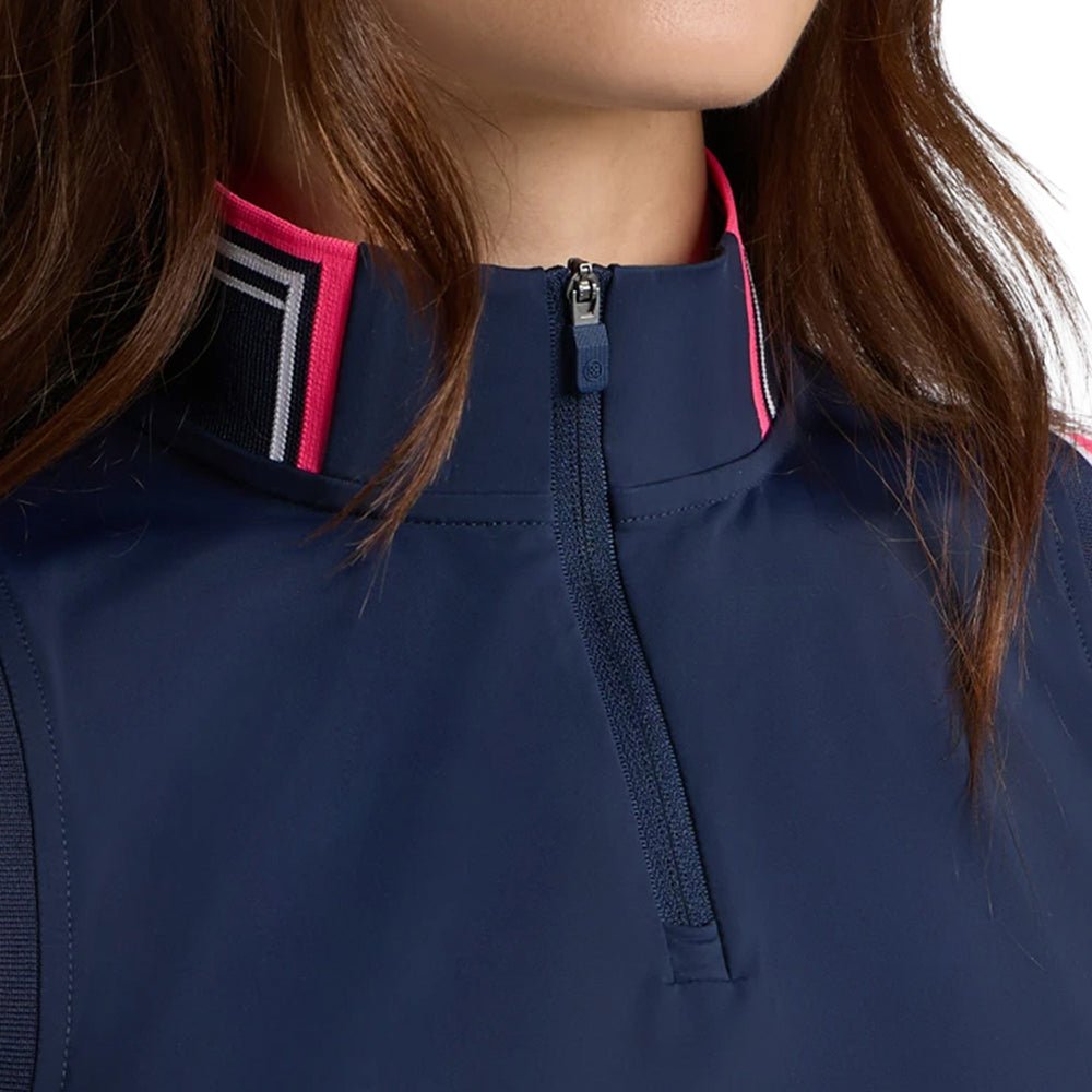 Women's Silky Tech Nylon Mock Neck 1/4 Zip Polo