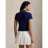 Women's Slim Fit Rib - Knit Cricket Polo - Fairway Styles