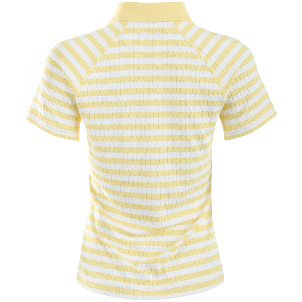 Women's Striped Cable 1/4 Zip Polo