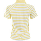 Women's Striped Cable 1/4 Zip Polo