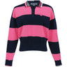 Women's Italian Wool Rugby Stripe Polo Sweater