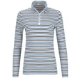 Women's The Simone Striped Long Sleeve 1/4 Zip Top - Fairway Styles