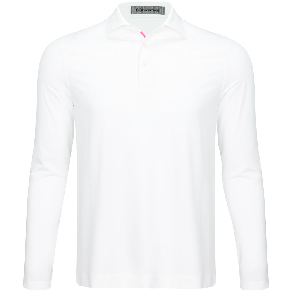 Cotton Stretch Long Sleeve Polo
