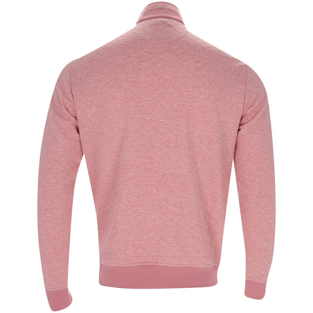 Quilted Double-Knit 1/4 Zip Mock Neck Sweatshirt