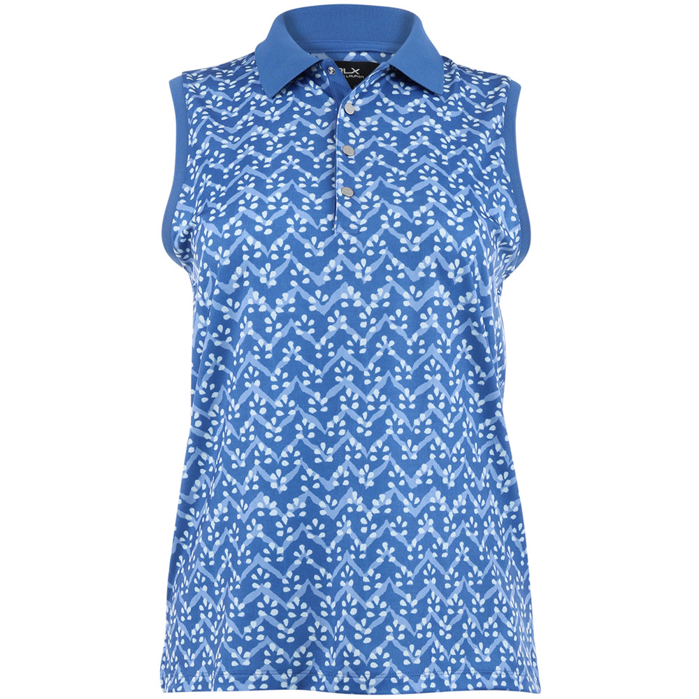 Women's Lightweight Airflow Print Sleeveless Polo