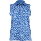 Women's Lightweight Airflow Print Sleeveless Polo