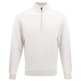 Quilted Double-Knit 1/4 Zip Mock Neck Sweatshirt