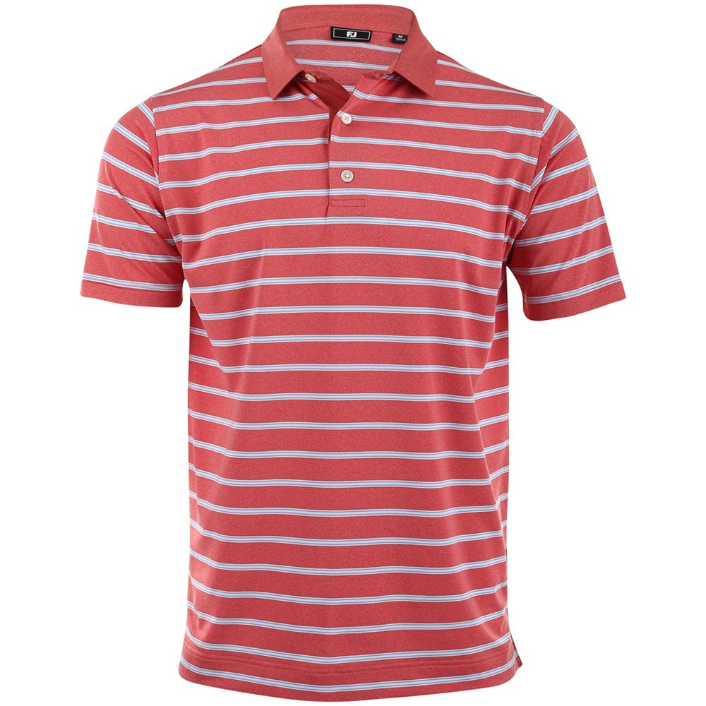 Open Stripe Heather Polo