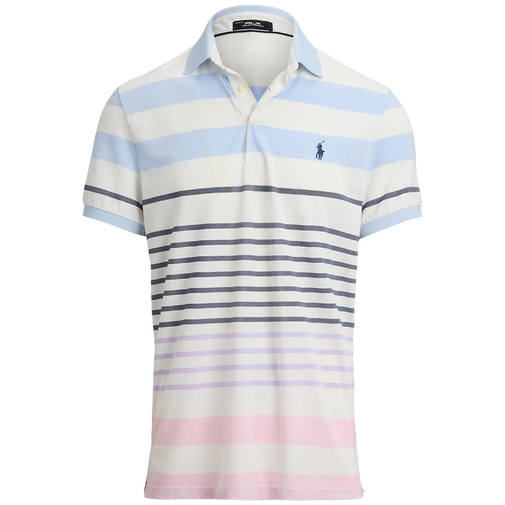 Performance Pique Tailored Fit Striped Polo - Fairway Styles