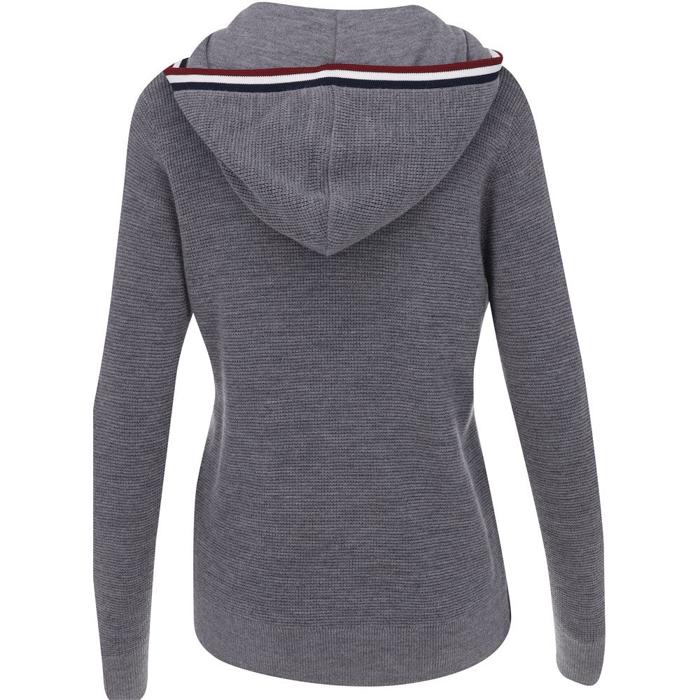 Women's Waffle Stitch Merino Wool Hooded Midlayer - Fairway Styles