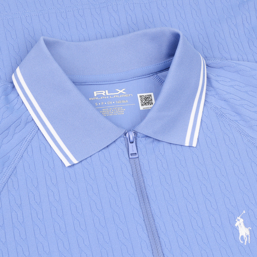 Women's Cable Jacquard 1/4 Zip Polo