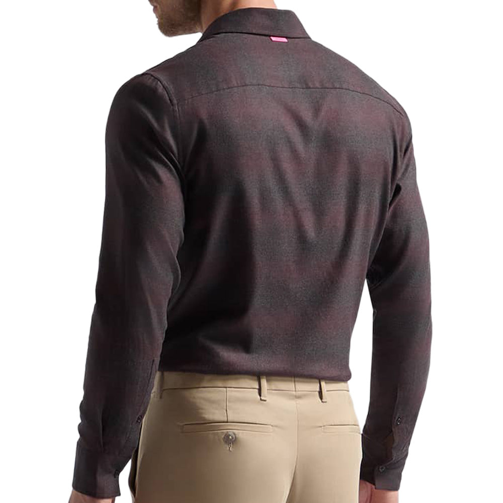 Italian Shadow Plaid Long Sleeve Shirt