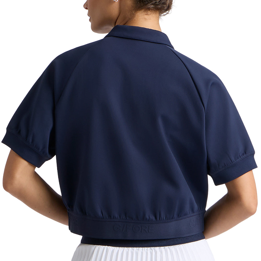 Women's Cropped Stretch Scuba 1/4 Zip Polo
