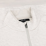 Quilted Double-Knit 1/4 Zip Mock Neck Sweatshirt