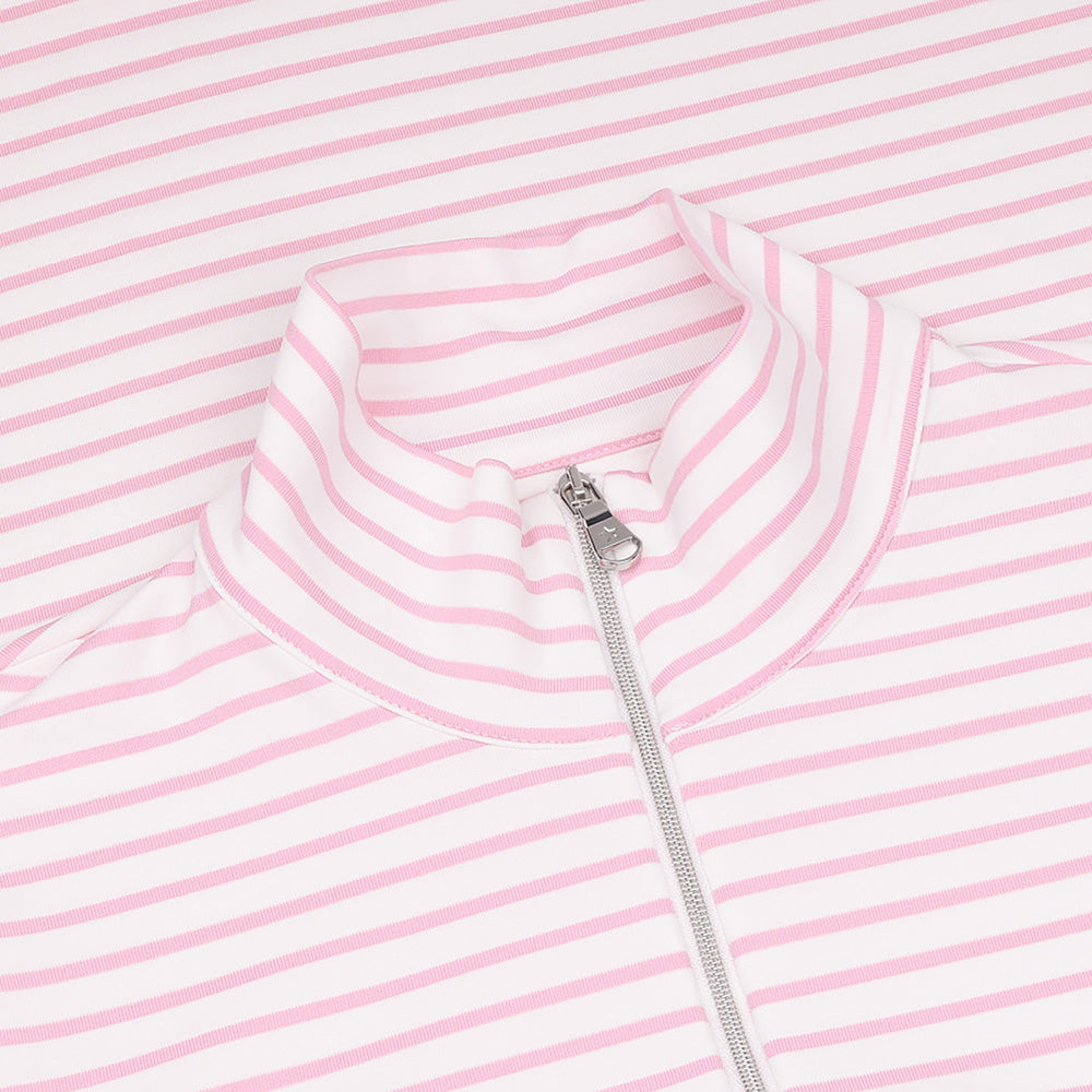 Women's The Tasha Striped Long Sleeve 1/4 Zip Polo