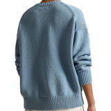 Women's Polo Bear Oversize Cotton Crewneck Sweater