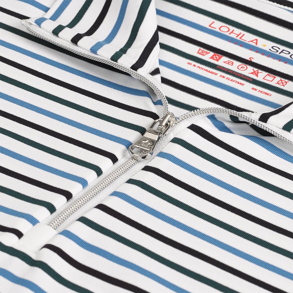 Women's The Simone Striped Long Sleeve 1/4 Zip Top - Fairway Styles