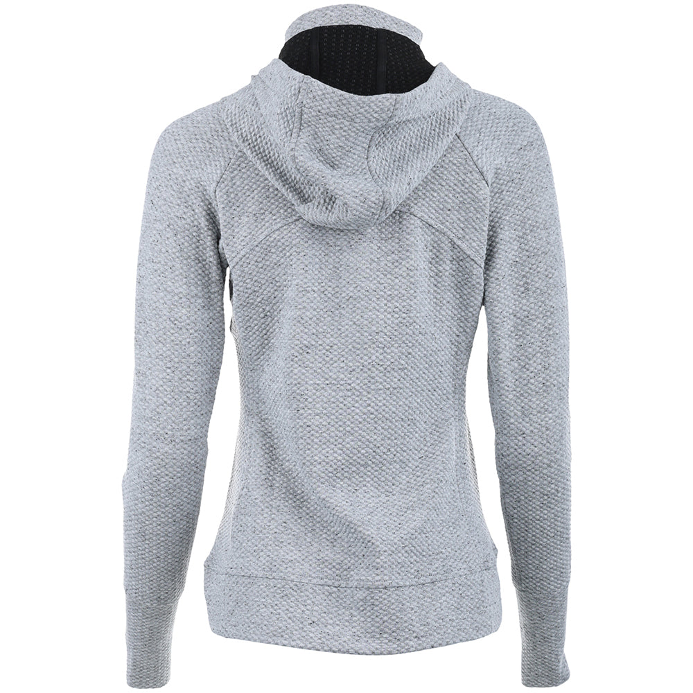 Women's Popcorn Stitch Full Zip Hoodie - Solid