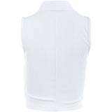 Women's MoveKnit Rib Sleeveless Full Zip Polo