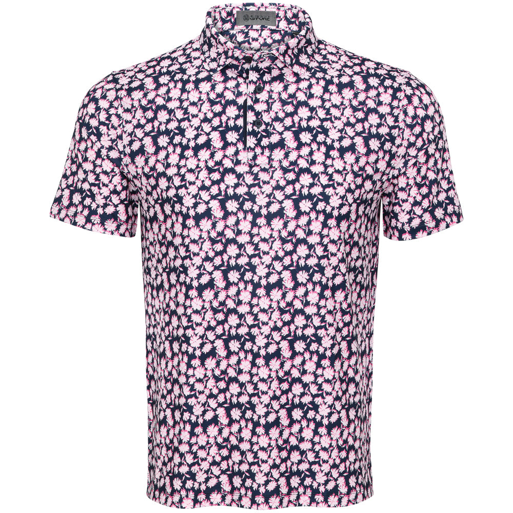 Optic Floral Tech Stretch Jersey Polo