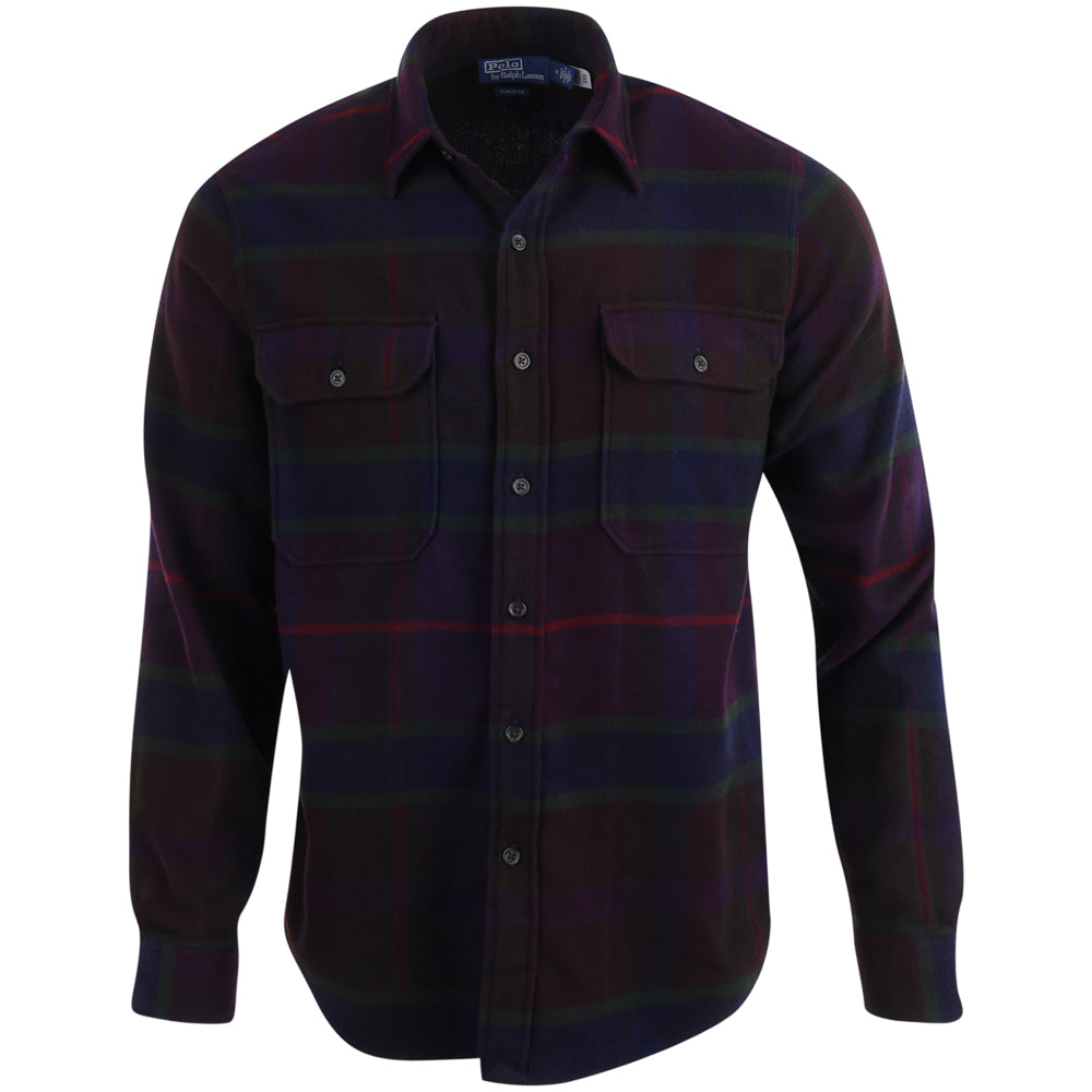 Classic Fit Plaid Twill Long Sleeve Workshirt