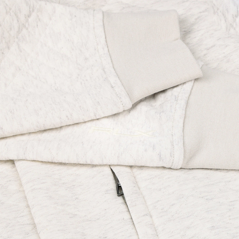 Quilted Double-Knit 1/4 Zip Mock Neck Sweatshirt