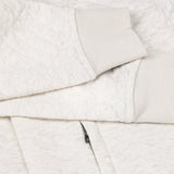 Quilted Double-Knit 1/4 Zip Mock Neck Sweatshirt