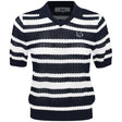 Women's Multi Stripes Knit Polo - Fairway Styles