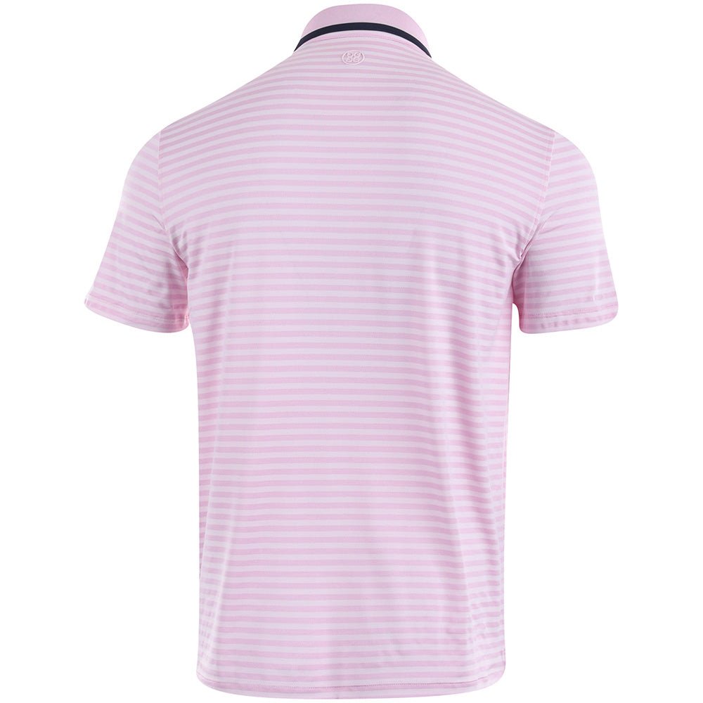 Perforated Stripe Jersey Polo
