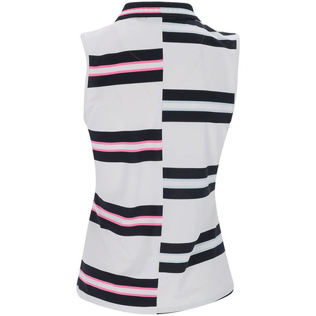 Women's Tech Pique Engineered Stripe Sleeveless Polo - Fairway Styles
