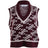Women's Phoebe Jacquard Knit Polo Vest - Cardi Jacquard/Winetasting