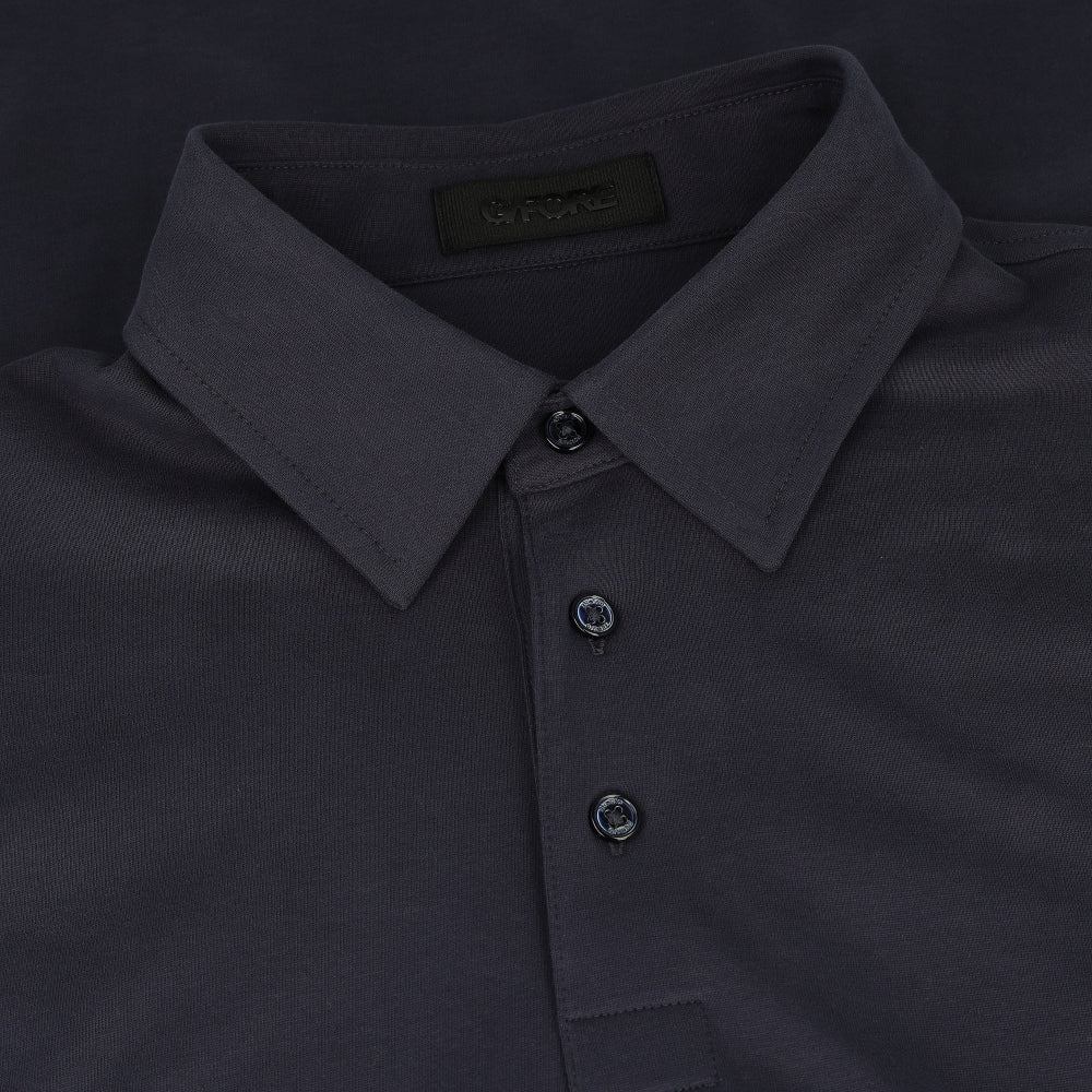 Brushed Cotton Long Sleeve Polo