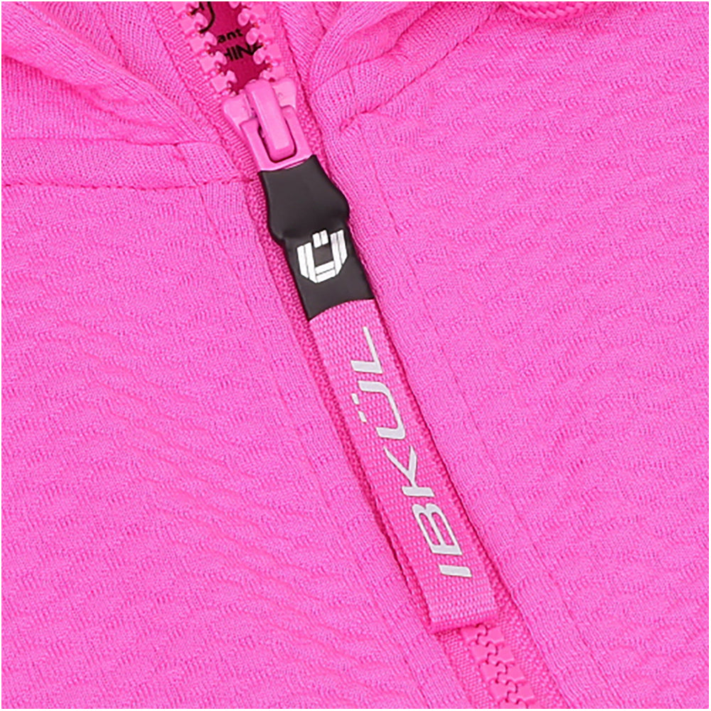 Women's Popcorn Stitch Full Zip Hoodie - Solid