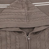 Women's Camilla Cable Knit Wool Full Zip Hoodie