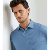 Featherweight Stripe Long Sleeve Polo
