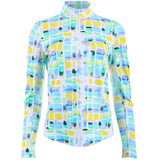 Women's Tatiana Print Long Sleeve 1/4 Zip Mock Neck Top