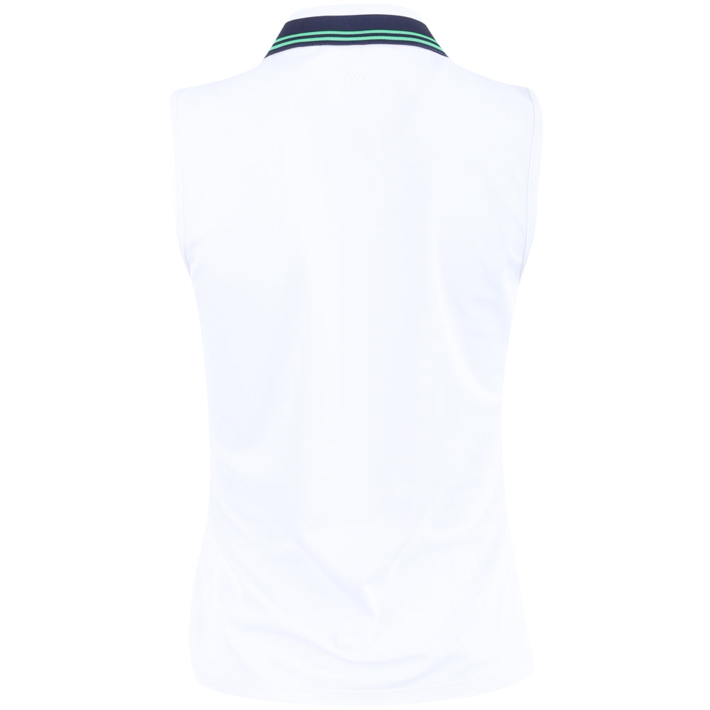 Women's Contrast Tech Pique Sleeveless Polo