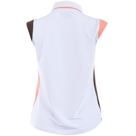 Women's Color Block Print Sleeveless Polo
