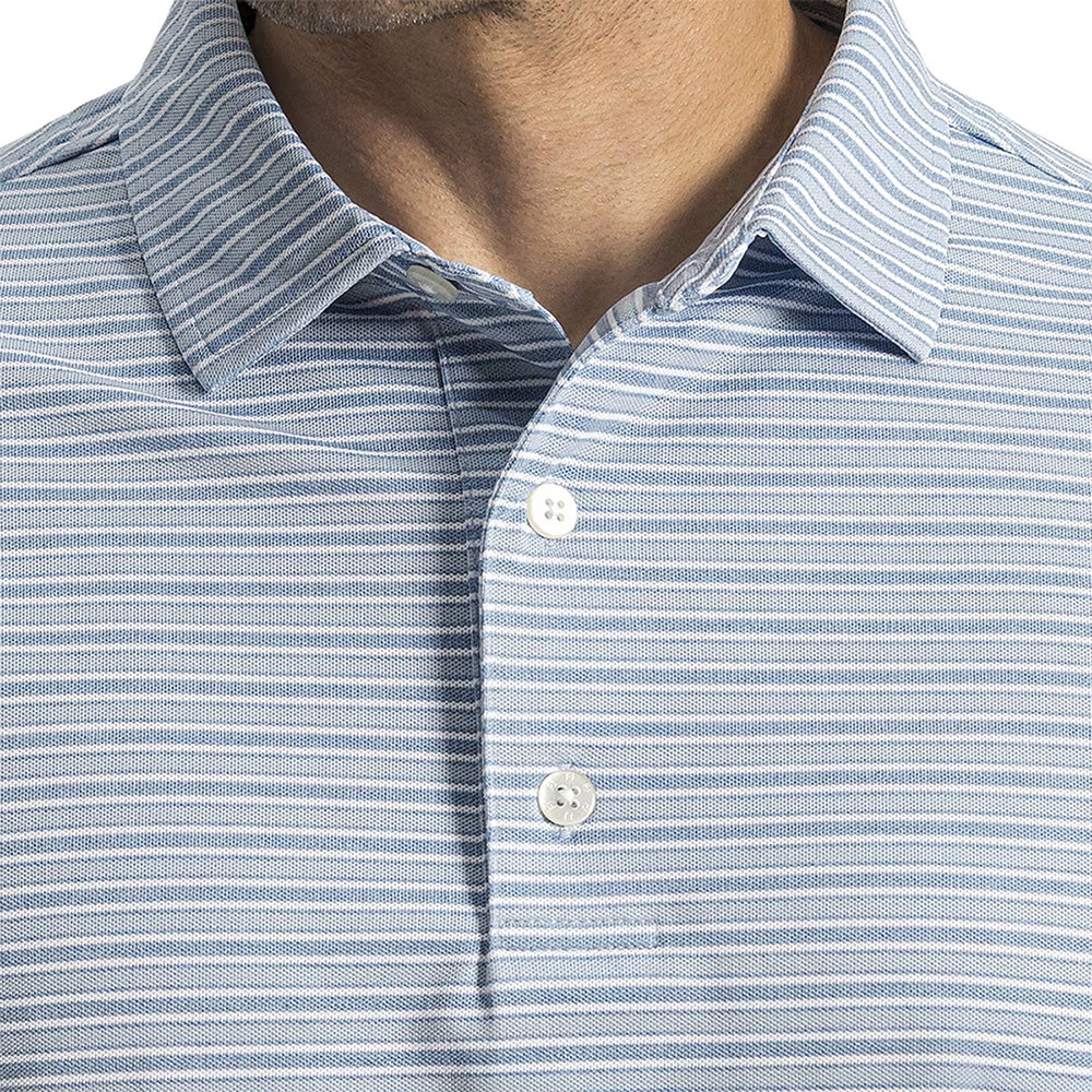 Heather Stripe Pique Polo