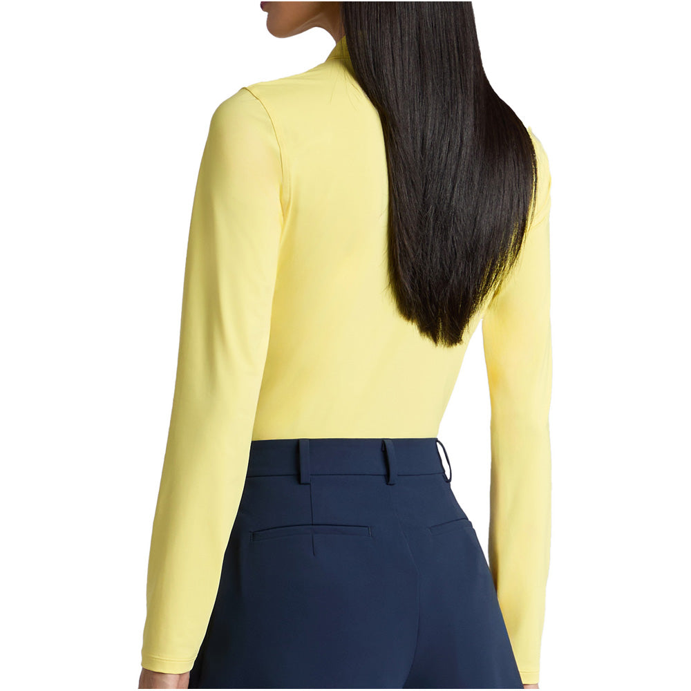 Women's Silky Tech Nylon Long Sleeve 1/4 Zip Polo