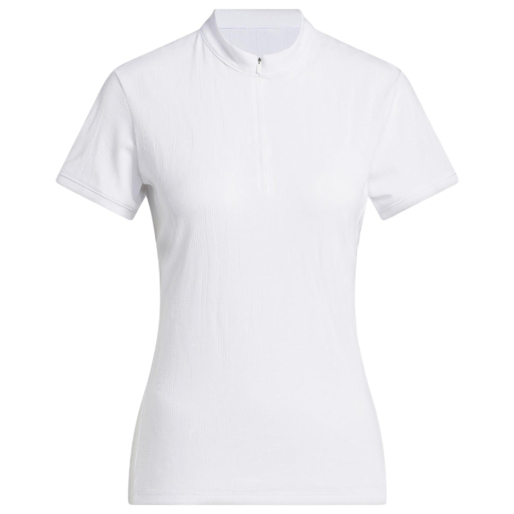 Women's Go-To Jacquard 1/4 Zip Mock Neck Polo