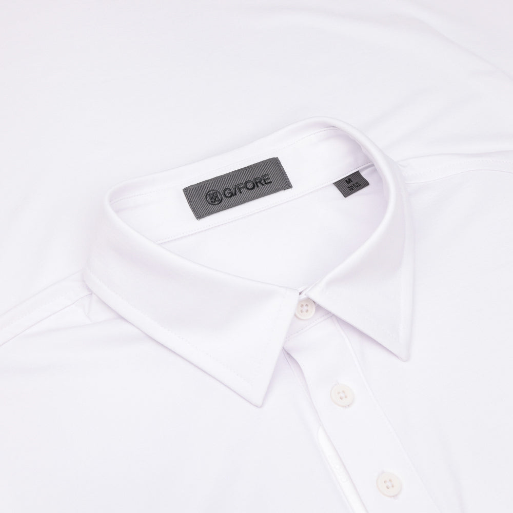 Melange Ice Nylon Long Sleeve Polo