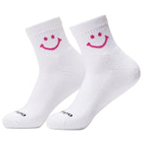 Juniors' Pink Smiley Socks