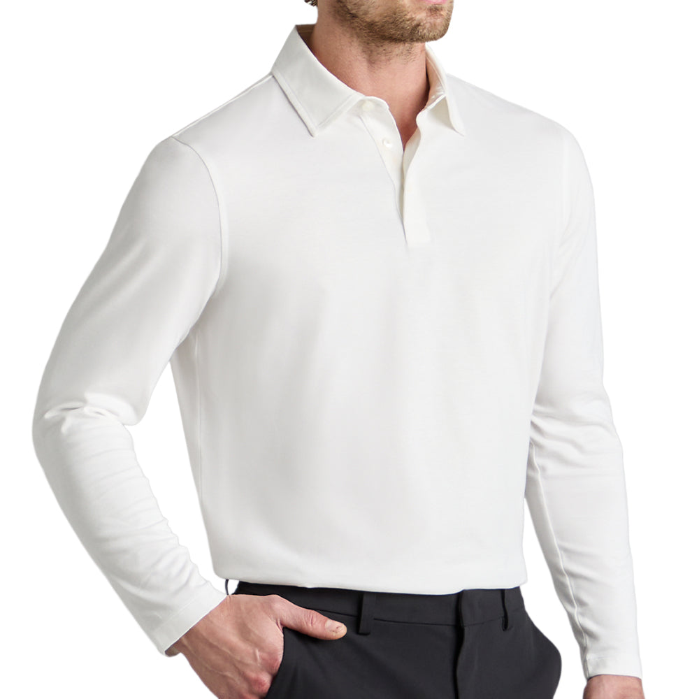 Brushed Cotton Long Sleeve Polo