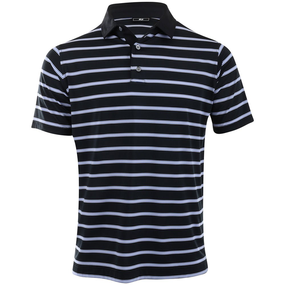 Open Stripe Heather Polo