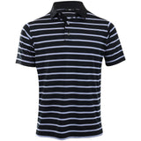 Open Stripe Heather Polo