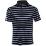 Open Stripe Heather Polo